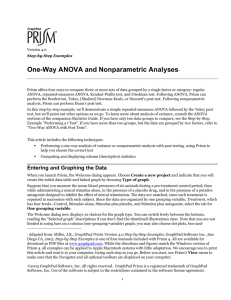 One-Way ANOVA and Nonparametric Analyses
