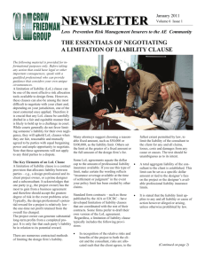 the essentials of negotiating a limitation of liability clause
