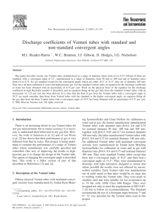Discharge coefficients of Venturi tubes with standard and non