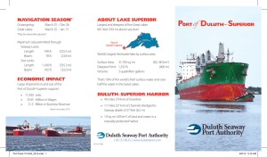 Portof Duluth–Superior About lAke superior nAvigAtion seAson