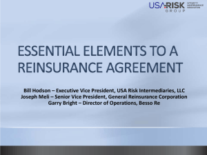 Essential Elements to a Reinsurance Agreement