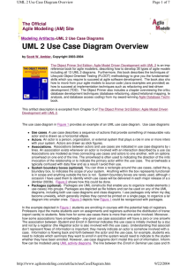 UML 2 Use Case Diagram Overview