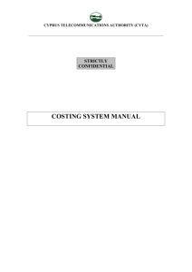 COSTING SYSTEM MANUAL