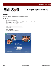 Navigating SkillPort 3.3
