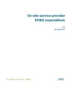 On-site service provider EH&S expectations