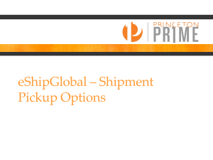 Shipment Pickup Guide - PRINCETON UNIVERSITY
