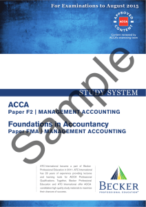 ACCA Foundations in Accountancy