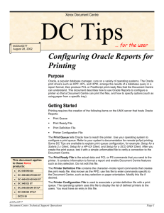 Configuring Oracle Reports for Printing
