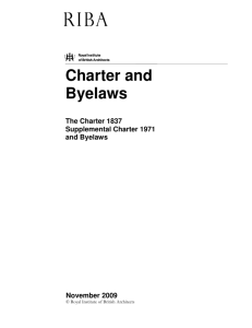 Charter and Byelaws - Royal Institute of British Architects