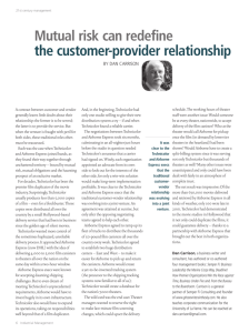 Mutual risk can redefine the customer