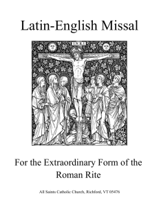 Latin-English Missal - All Saints Catholic Church