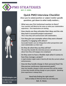 Quick PMO Interview Checklist