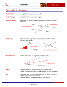 Geometric Shapes - Glossary