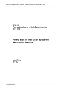 Fitting Signals into Given Spectrum Modulation Methods