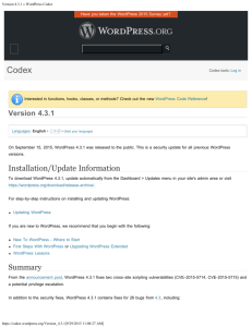 Version 4.3.1 « WordPress Codex
