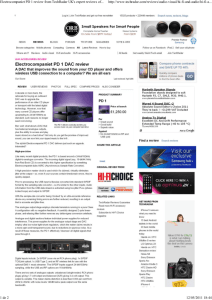 Electrocompaniet PD 1 review from TechRadar UK's