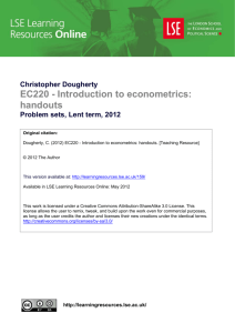 EC220 - Introduction to econometrics: handouts