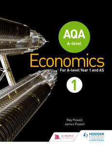 AQA A-level Economics Year 1 Student Book