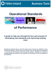 Operational Standards of Performance