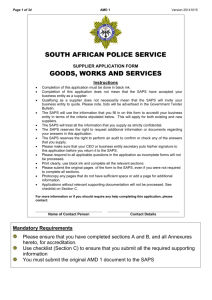 GOODS, WORKS AND SERVICES - South African Police Service