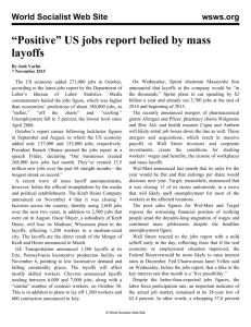 “Positive” US jobs report belied by mass layoffs