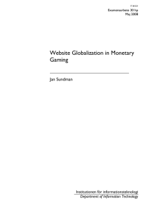Website Globalization in Monetary Gaming