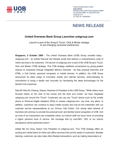 United Overseas Bank Group Launches uobgroup.com