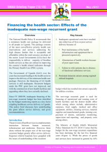 Financing the health sector: Effects of the inadequate non