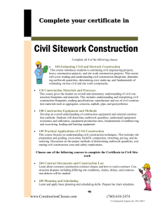 Certificate in Civil Sitework Construction