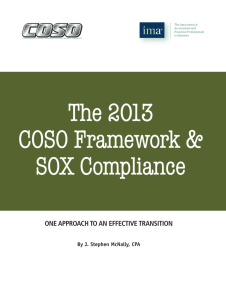 The 2013 COSO Framework & SOX Compliance