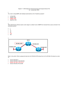 Chapter 9 - CCNA Exploration: Routing Protocols and Concepts