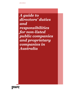 A guide to directors' duties and responsibilities for non