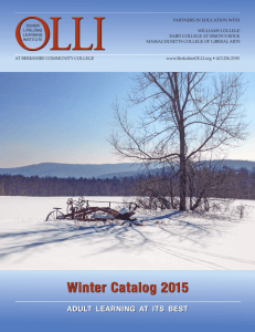 Winter Catalog 2015 Winter Catalog 2015