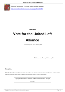Vote for the United Left Alliance