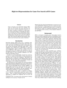 High-level Representations for Game-Tree Search in
