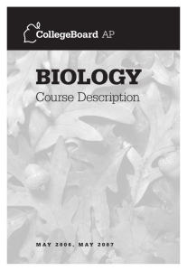 2006, 2007 AP Biology Course Description