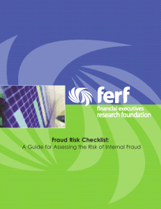 Fraud Risk Checklist
