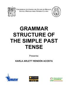 grammar structure of the simple past tense