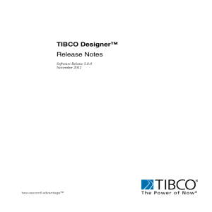 TIBCO Designer Release Notes - TIBCO Product Documentation