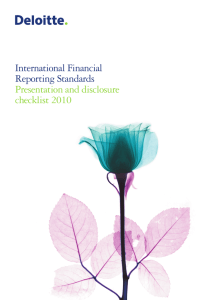 IFRS presentation and disclosure checklist 2010