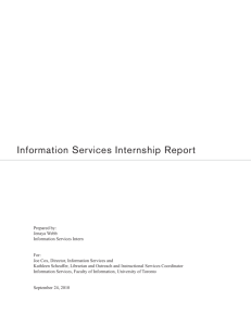 Information Services Internship Report
