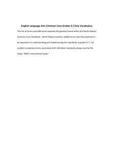 English Language Arts Common Core Grades K