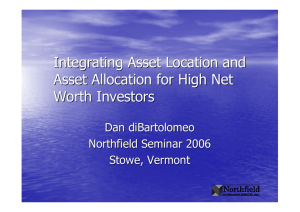 Integrating Asset Location and Asset Allocation for High Net Worth