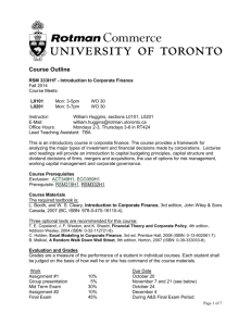 RSM 333H1F - University of Toronto