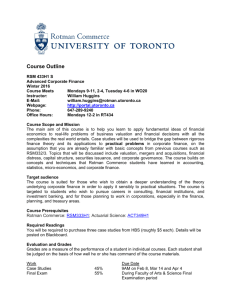RSM 433H1S - University of Toronto