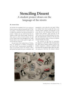 Stenciling Dissent - Zinn Education Project