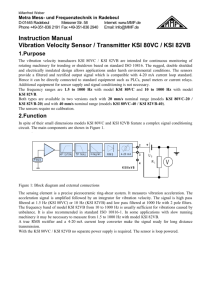 Instruction Manual Vibration Velocity Sensor / Transmitter KSI 80VC