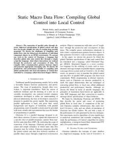Static Macro Data Flow: Compiling Global Control into Local Control