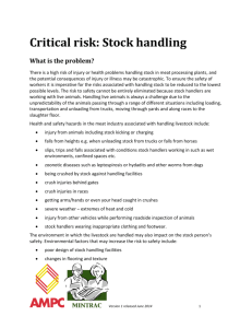 Critical risk: Stock handling