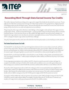 Rewarding Work Through State Earned Income Tax Credits